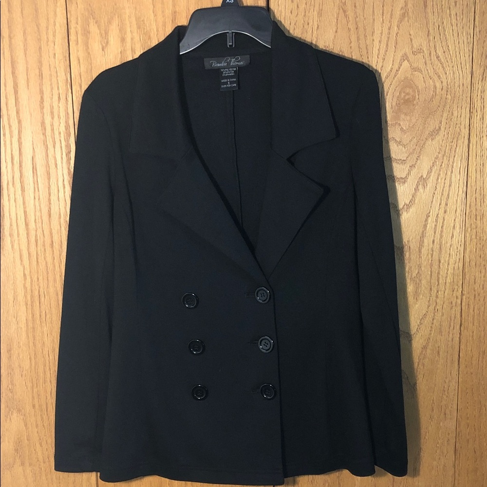 Brandon Thomas Black Double-Breasted Blazer size Small